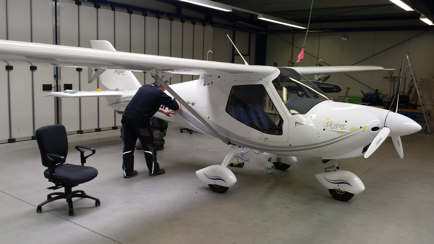 Neue Skyper GT9, die wir gerade für die kommenden Demoflüge vorbereiten